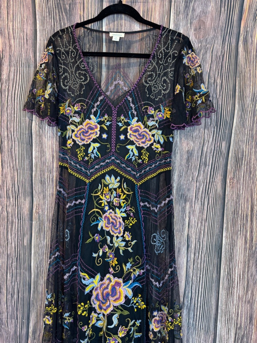 Sundance Lady Annie Embroidered Mesh Dress - Picture 10 of 12